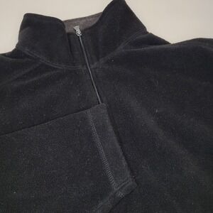 ST John's Bay Men's Quarter‎ Zip Fleece Sweater Black XL